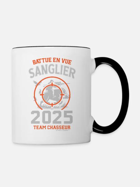 Driven Boar 2025 Hunter-Ausrüstung - Tasse zweifarbig - Weiß/Schwarz