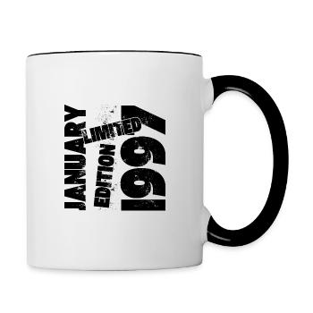 JANUAR 1997 LIMITIERTE AUFLAGE - Tasse zweifarbig - Weiß/Schwarz - Rechts