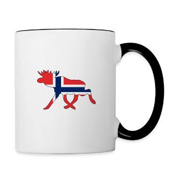 ELCH - Norway NORWAY gift idea NORWAY - Contrasting Mug - white/black - Right