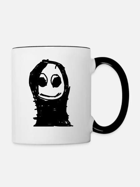 Dark Lilly - Tasse zweifarbig - Weiß/Schwarz
