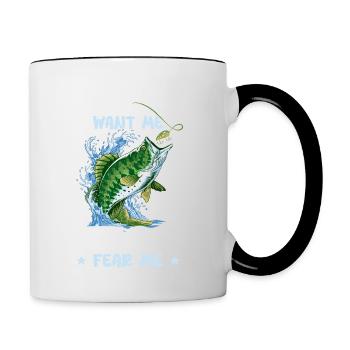 Women Want Me Fish Fear Me - Contrasting Mug - white/black - Right