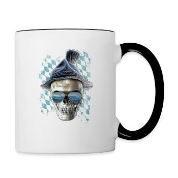 Bavarian skull - Tasse zweifarbig - Weiß/Schwarz - Rechts