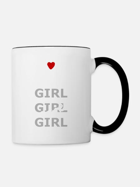 Girl Power - Contrasting Mug - white/black