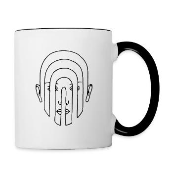Head - Contrasting Mug - white/black - Right