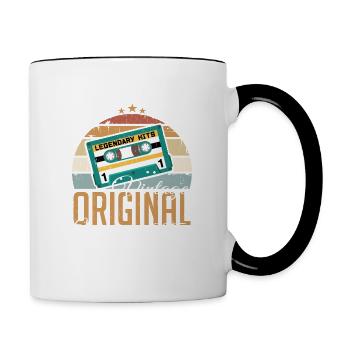 Die Legenden wurden im Januar 2015 geboren Geschen - Tasse zweifarbig - Weiß/Schwarz - Rechts