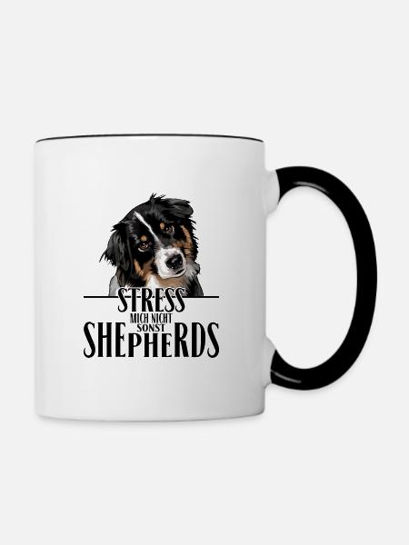 AUSTRALIAN SHEPHERD Spruch Wilsigns Aussie - Tasse zweifarbig - Weiß/Schwarz