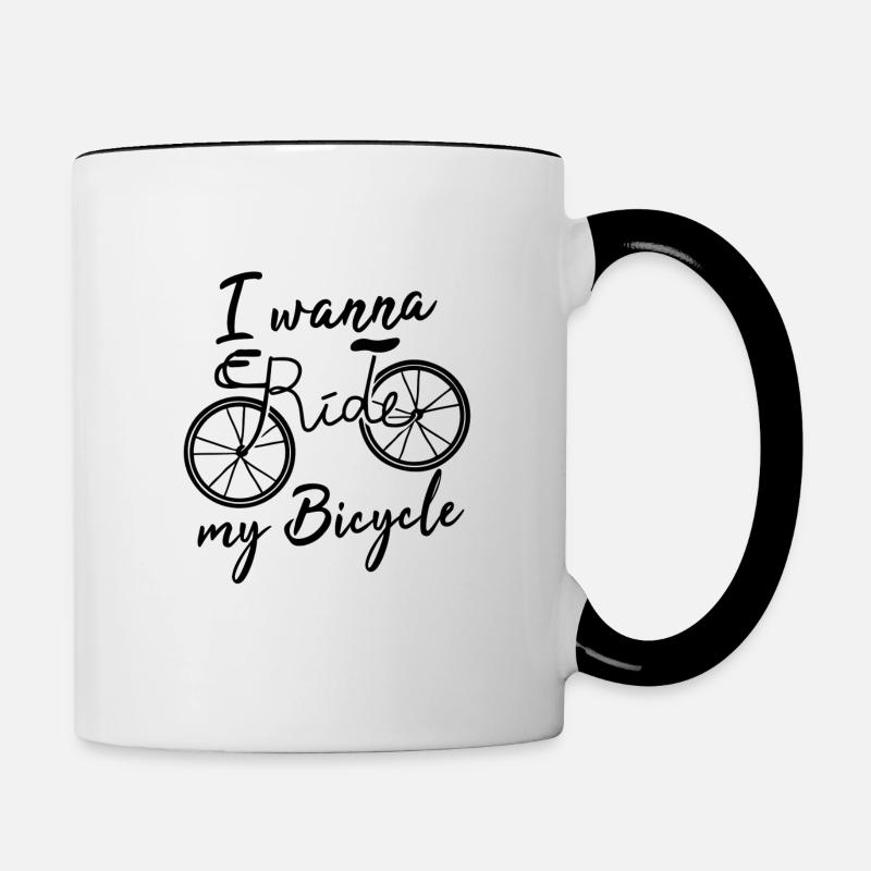 Cyclisme Cyclisme Gesschenk - Mug contrasté - blanc/noir