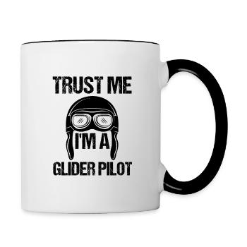 Glider glider glider gift - Contrasting Mug - white/black - Right