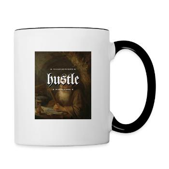 Hustle You Sleep Like You're Rich I'm Up Like I'm - Tasse zweifarbig - Weiß/Schwarz - Rechts