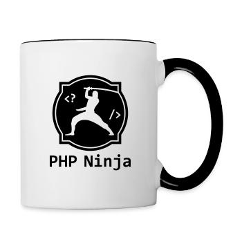 PHP Ninja - PHP Programmer Coder Nerd Webdesign - Contrasting Mug - white/black - Right