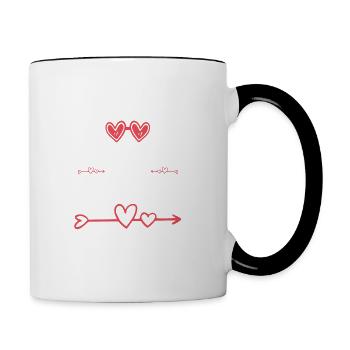 Best Girlfriend In the galaxy. La meilleur copine. - Mug contrasté - blanc/noir - Droite