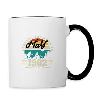 May 1982 Birthday gift May 1982. May 1982. - Contrasting Mug - white/black - Right