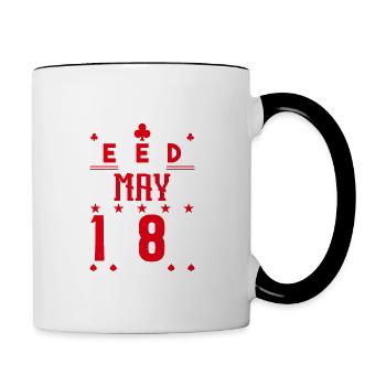 birthday gift May 1982. card games . May - Contrasting Mug - white/black - Right