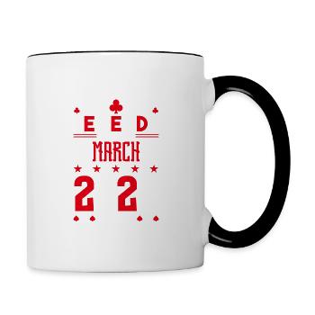 cadeau d'anniversaire Mars 2023. jeux de carte. - Mug contrasté - blanc/noir - Droite