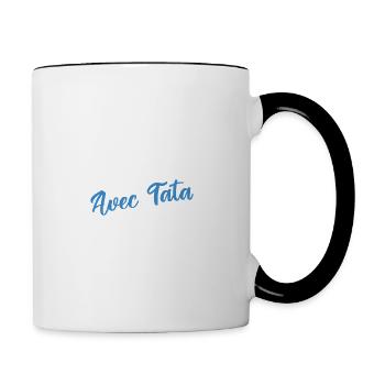 Cadeau Tata. cadeau tante. ma tata préféré. - Mug contrasté - blanc/noir - Droite