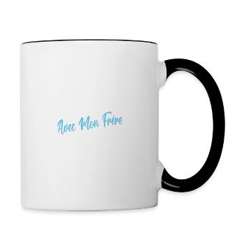 idée Cadeau frère. cadeau frères et sœurs. - Mug contrasté - blanc/noir - Droite