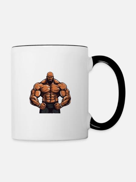 Workout Bodybuilder - Tasse zweifarbig - Weiß/Schwarz