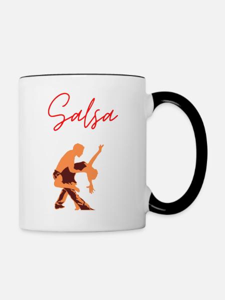 Salsa - Tasse zweifarbig - Weiß/Schwarz