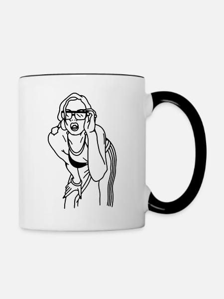 MÄDCHEN - Tasse zweifarbig - Weiß/Schwarz