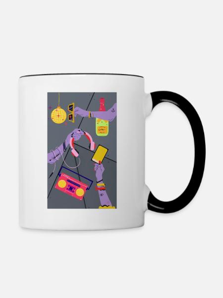 Partei - Tasse zweifarbig - Weiß/Schwarz