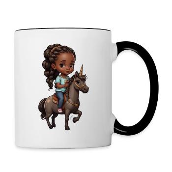 Idée cadeau Noël enfant - Mug contrasté - blanc/noir - Droite