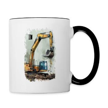 Excavator Excavator 3 years - Contrasting Mug - white/black - Right