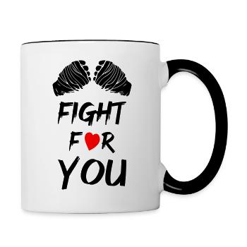 Fight For You - Contrasting Mug - white/black - Right