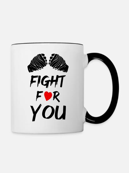 Fight For You - Tasse zweifarbig - Weiß/Schwarz