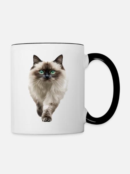 Himalaya - Tasse zweifarbig - Weiß/Schwarz