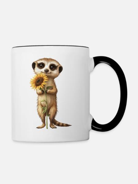 Roter Panda - Tasse zweifarbig - Weiß/Schwarz