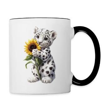 Hase - Tasse zweifarbig - Weiß/Schwarz - Rechts