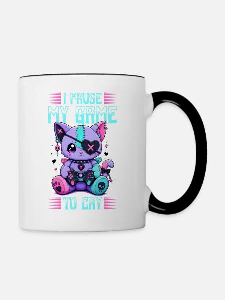 Pastel Goth Soft Goth Gaming Gamer - Tasse zweifarbig - Weiß/Schwarz