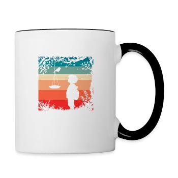 alimentation des oiseaux - Mug contrasté - blanc/noir - Droite