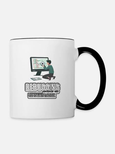 Debuggen - Tasse zweifarbig - Weiß/Schwarz