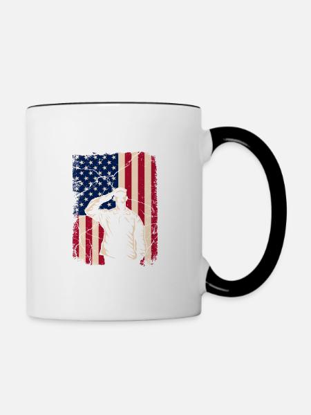 Veteran - Tasse zweifarbig - Weiß/Schwarz