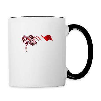 icône de courbes - Mug contrasté - blanc/noir - Droite