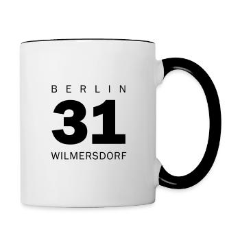 Wilmersdorf - Tasse zweifarbig - Weiß/Schwarz - Rechts