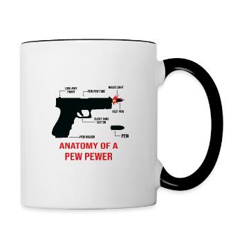 Anatomy of a pew - Tasse zweifarbig - Weiß/Schwarz - Rechts