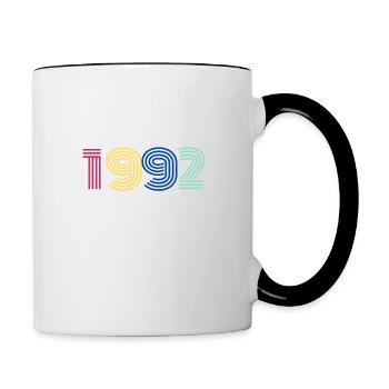 1992 -Dude- - Tasse zweifarbig - Weiß/Schwarz - Rechts
