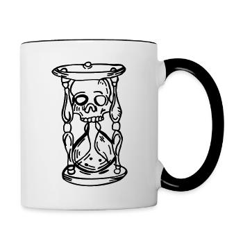 Sablier - Mug contrasté - blanc/noir - Droite