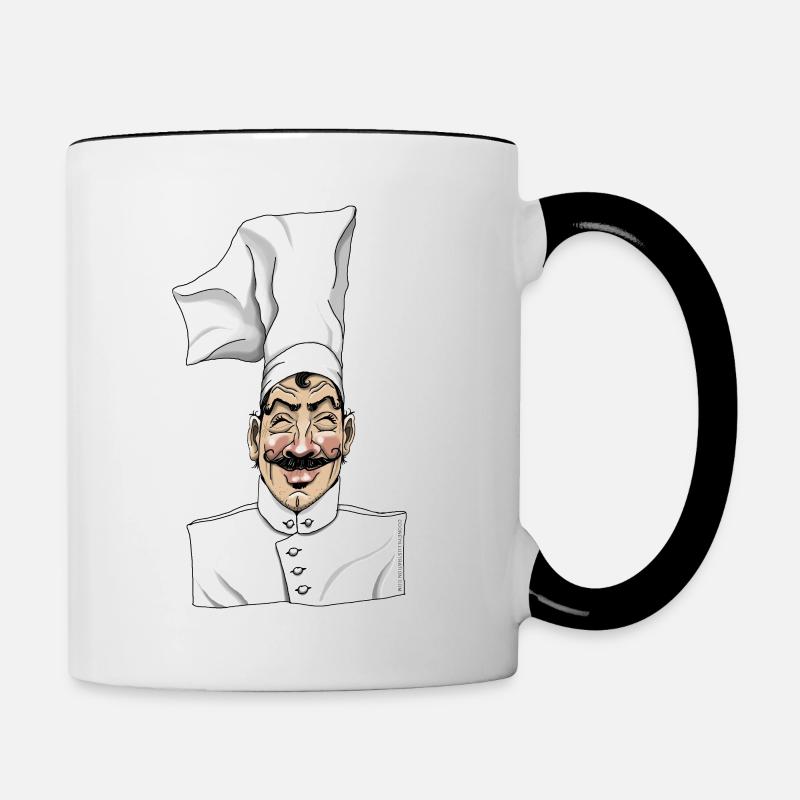 No 1 Chef - Contrasting Mug - white/black