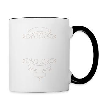 Les Legendes sont nées en April 1984 40ANS - Mug contrasté - blanc/noir - Droite
