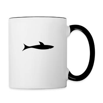shark 24 - Tasse zweifarbig - Weiß/Schwarz - Rechts