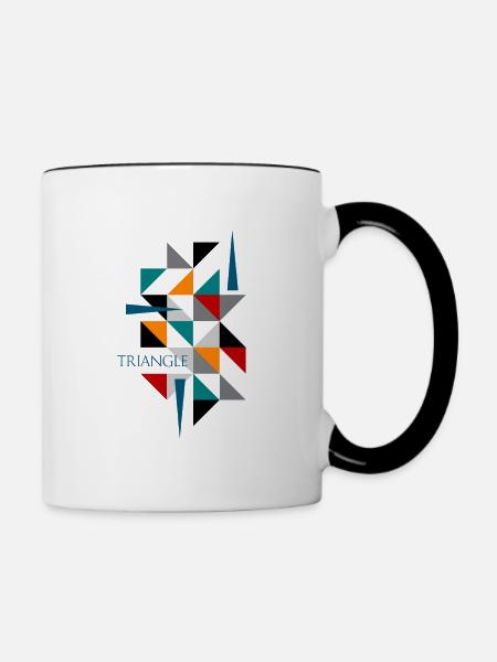 Triangle - Tasse zweifarbig - Weiß/Schwarz