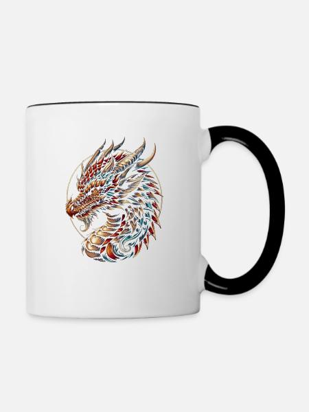 Feuriges Flüstern - Tasse zweifarbig - Weiß/Schwarz