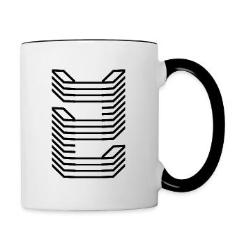 Conception unique du logo Letter Z - Mug contrasté - blanc/noir - Droite