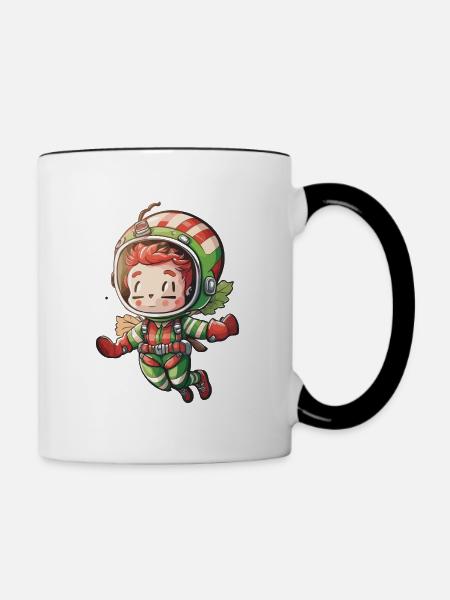 Himmelhohe Äpfel - Tasse zweifarbig - Weiß/Schwarz