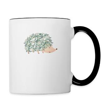Hérisson - Mug contrasté - blanc/noir - Droite