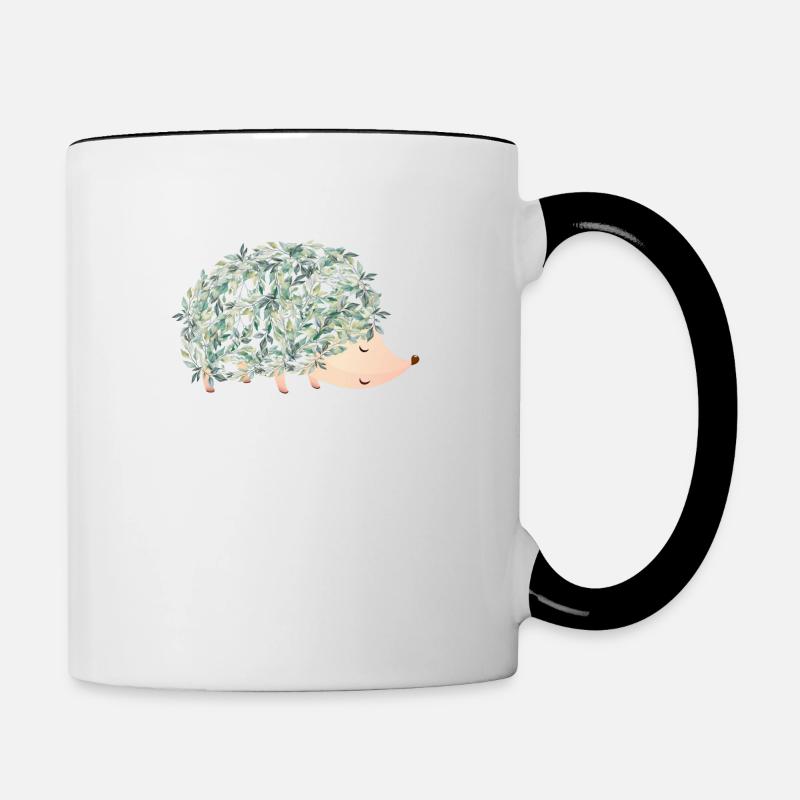 Hérisson - Mug contrasté - blanc/noir