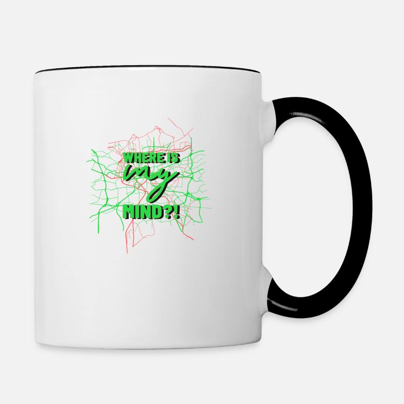 Where is my mind - Tasse zweifarbig - Weiß/Schwarz